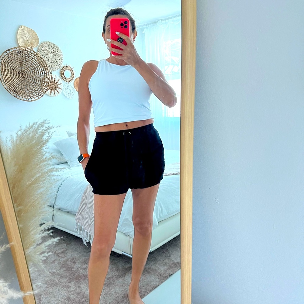 Astr Black Athletic Shorts Relaxed Fit